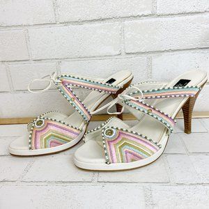Hot in Hollywood Woven Pastel Slip-On 4.5" Heel